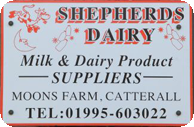 shepherds dairy sign